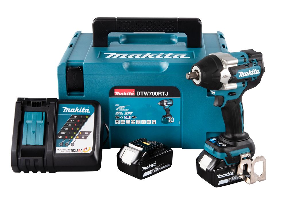 Triecienatslēga Makita DTW700RTJ; 18 V; 2x5,0 Ah