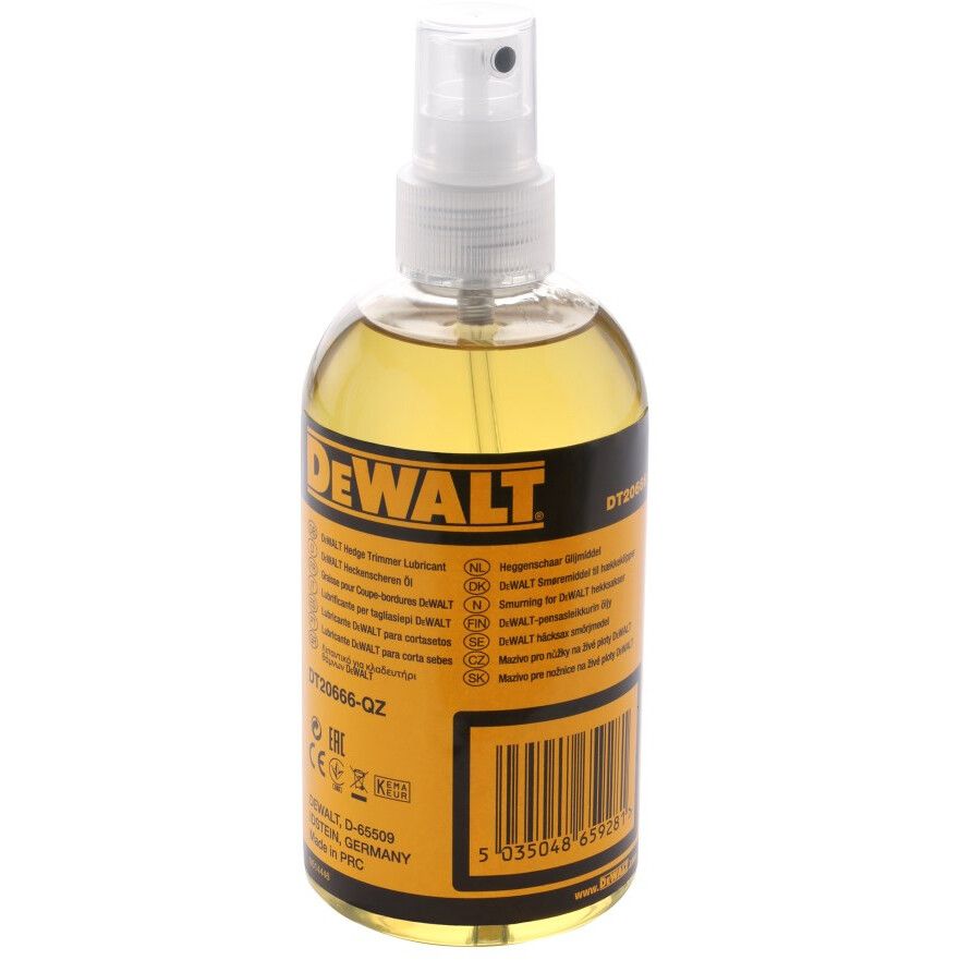 Smērviela dzīvžogu šķērēm DeWalt DT20666-QZ; 0,3 l