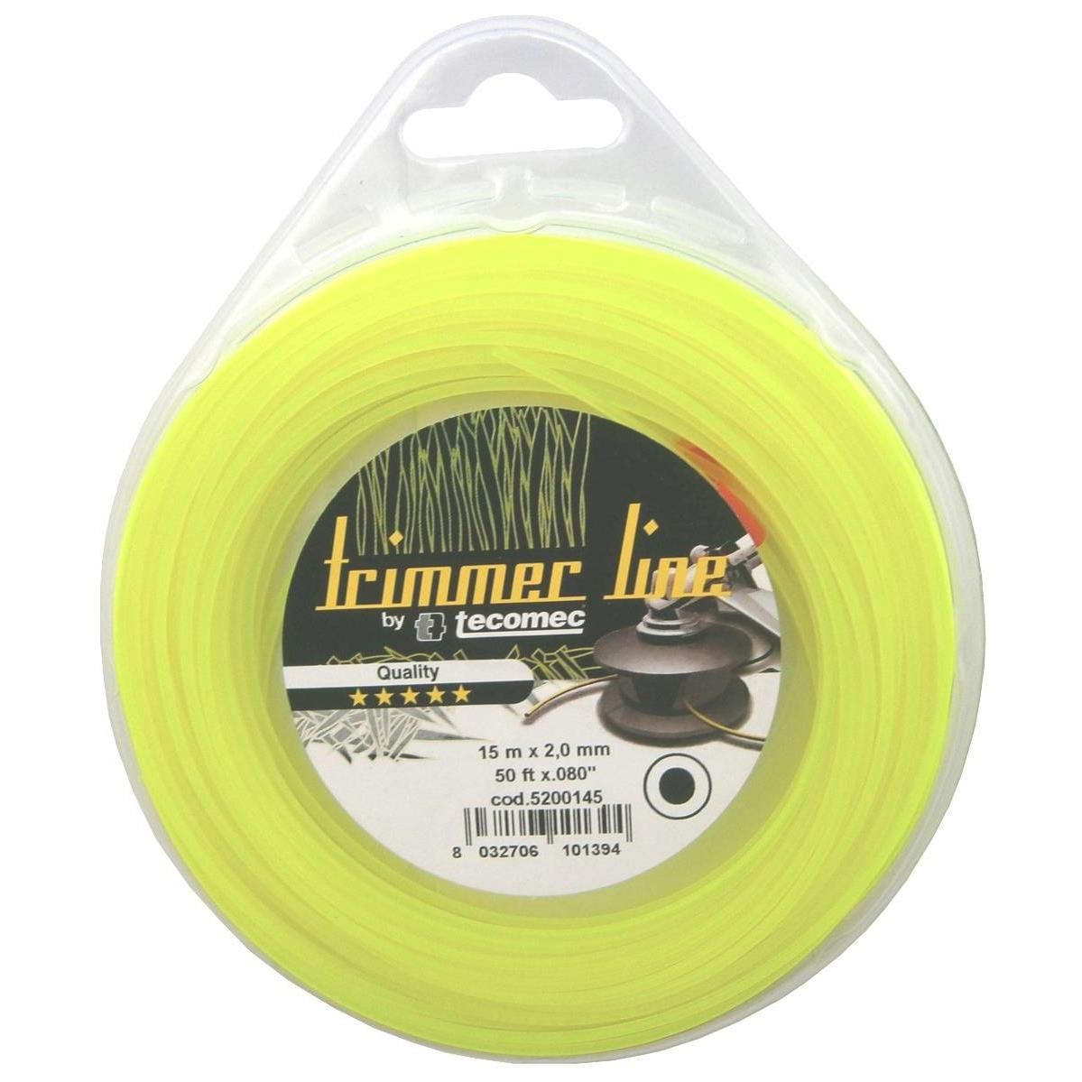 Aukla trimmerim Tecomec ET5200145; 2 mm/15 m; apaļš