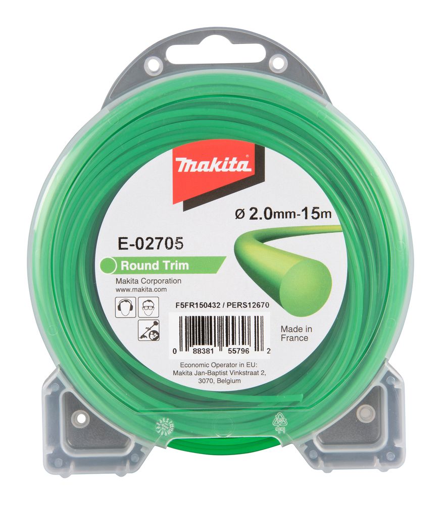 Aukla trimmerim Makita 2,0 mm/15 m; apaļš