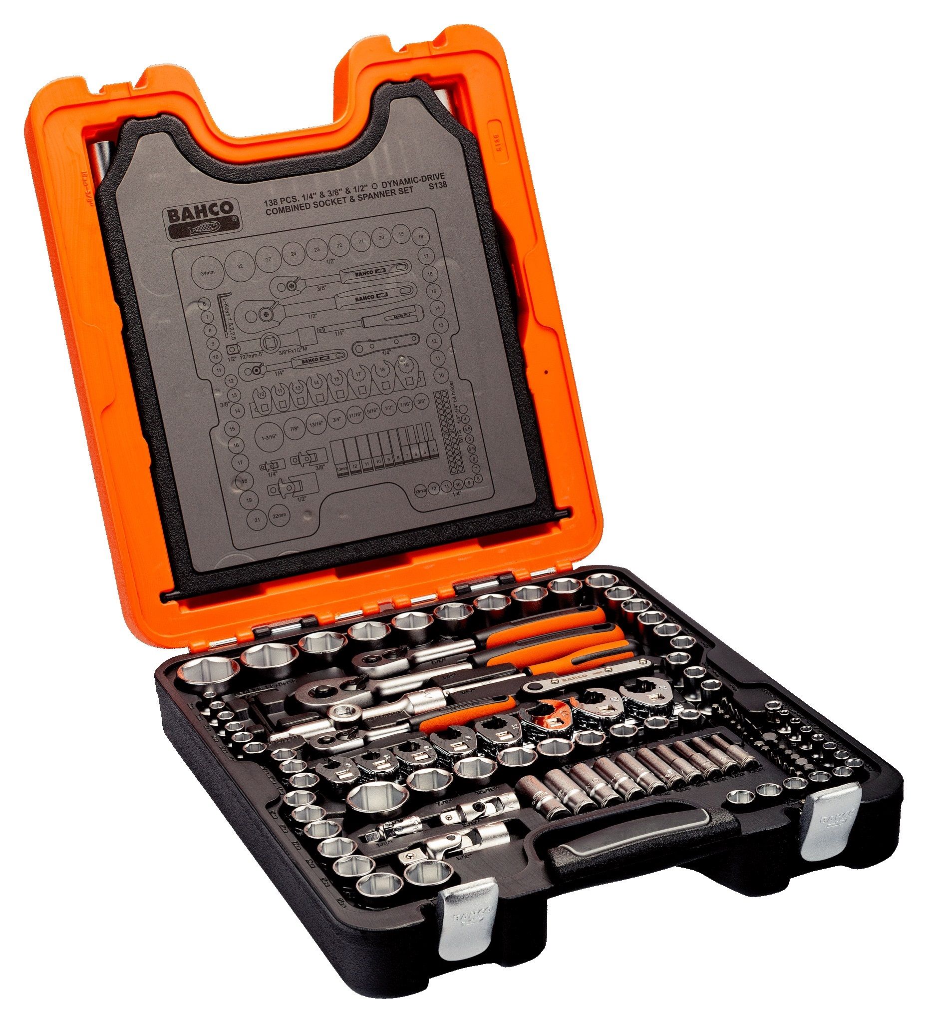 Instrumentu komplekts Bahco S138; 138 gab.