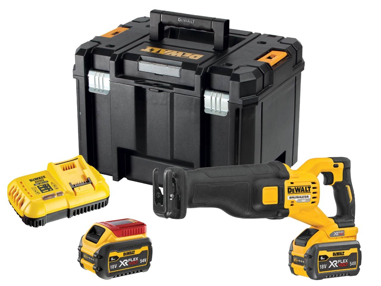 Zobenzāģis DeWalt FlexVolt DCS389T2-QW; 54 V; 2x6,0 Ah akum.