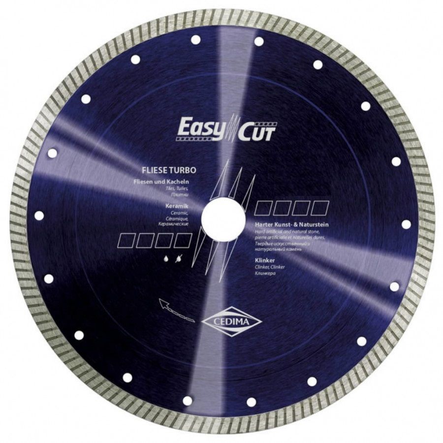 Dimanta griešanas disks Cedima Fliese Turbo; 125x22,23 mm