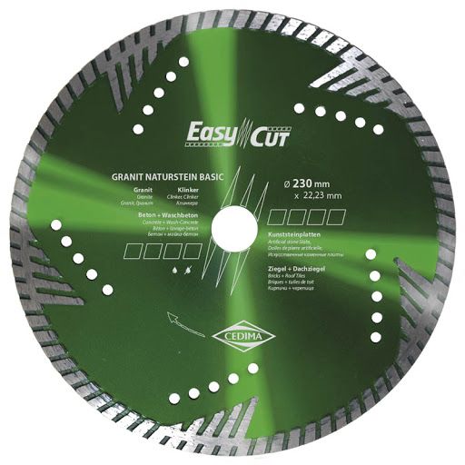 Dimanta griešanas disks Cedima Granit Naturstein Basic; 230x22,23 mm