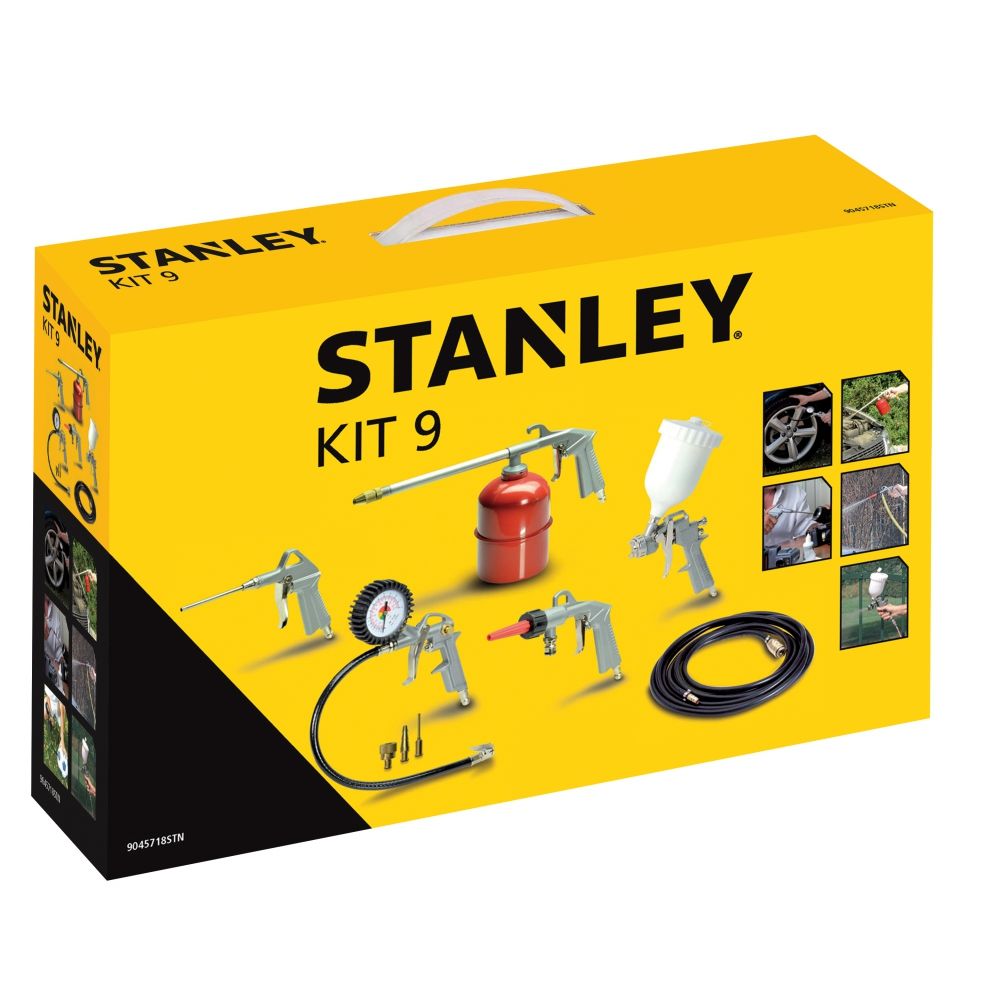 Kompresora instrumentu komplekts krāsošanai un pūšanai Stanley KIT9