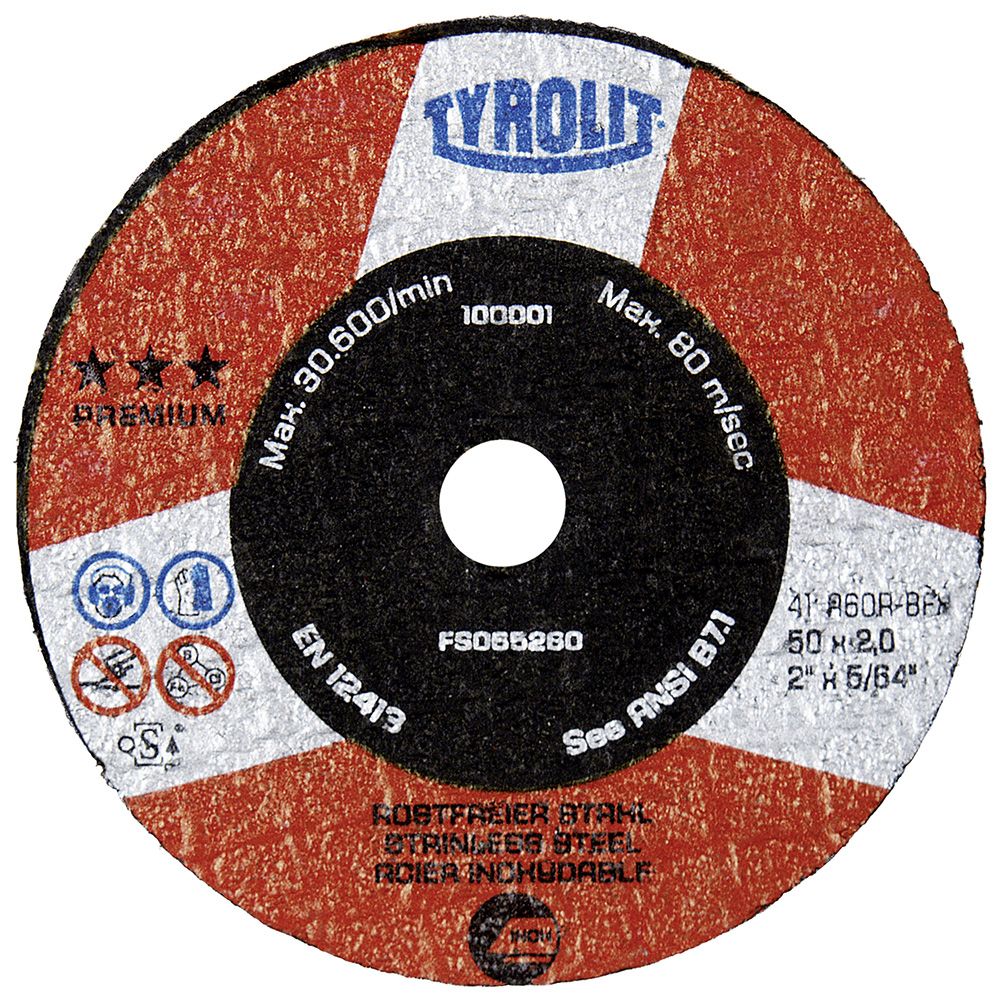 Abrazīvais griešanas disks Tyrolit; Ø63x1x10 mm; 1 gab.