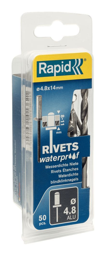 Kniedes Rapid; 4,8 mm; 14 mm; 50 gab.