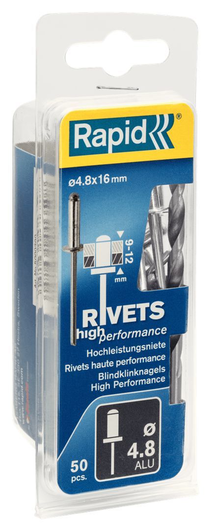 Kniedes Rapid; 4,8 mm; 16 mm; 50 gab.