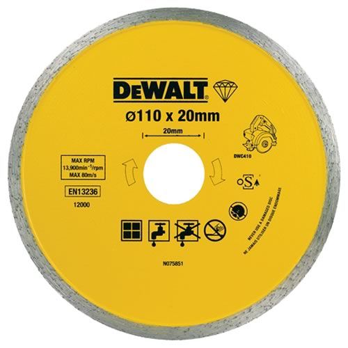 Dimanta griešanas disks DeWalt DT3715-QZ; 110 mm