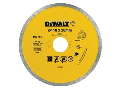 Dimanta griešanas disks DeWalt DT3714-QZ; 110 mm