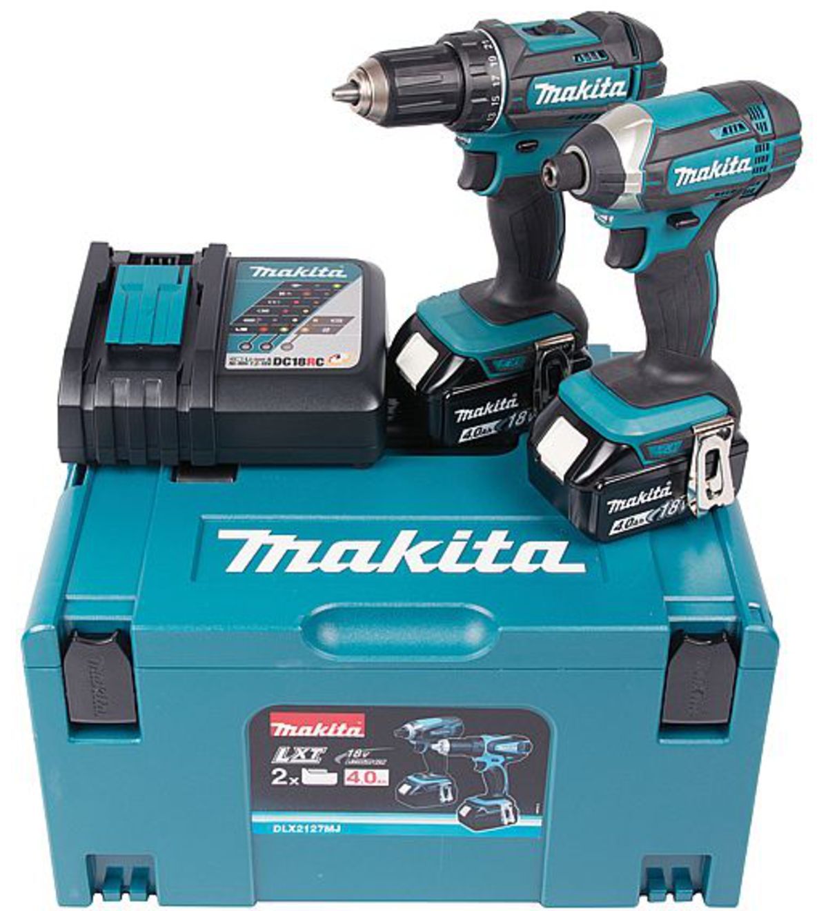 Instrumentu komplekts Makita DLX2127MJ (DDF482 + DTD152); 18 V; 2x4,0 Ah akum.