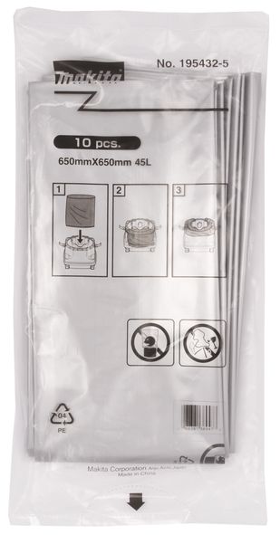 Utilizācijas maisi putekļsūcējam Makita 195432-5; 10 gab.