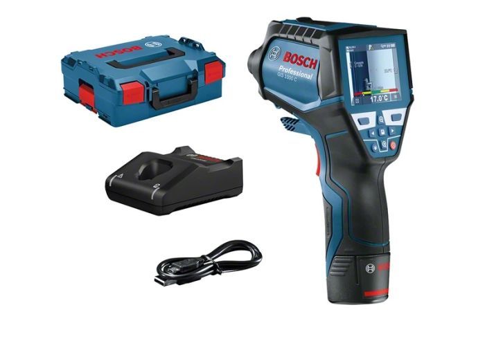 Digitālais termovizors - mitruma mērītājs Bosch GIS 1000 C Professional; 1x2,0 Ah akum.
