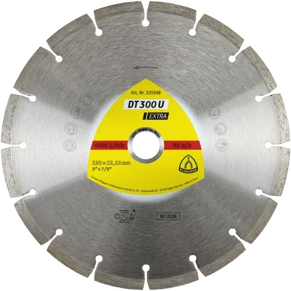 Dimanta griešanas disks Klingspor DT 300 U Extra; 230x2,3x22,23 mm