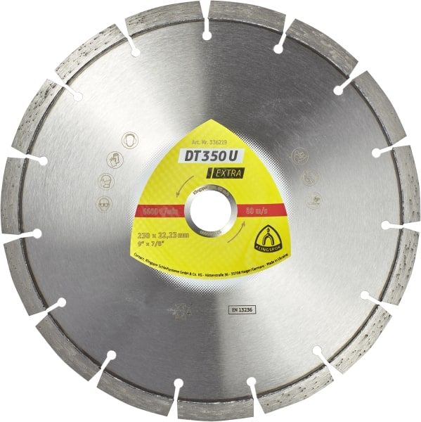 Dimanta griešanas disks Klingspor DT 350 U Extra; 180x2,6x22,23 mm