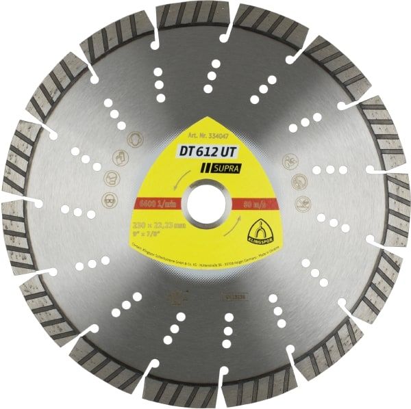 Dimanta griešanas disks Klingspor DT 612 UT Supra; 115x2,4x22,23 mm