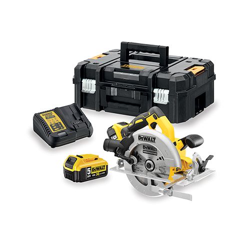 Akumulatora ripzāģis Dewalt DCS570P2; 18 V; 2x5,0 Ah akum.