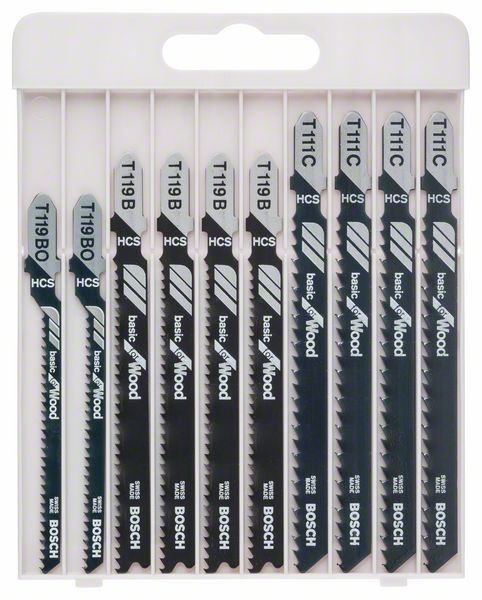 Zāģīšu komplekts Bosch ''Basic for Wood'' T119BO; T119B; T111C; 10 gab.