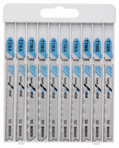 Zāģīšu komplekts Bosch ''Basic for Metal'' T218A; T118G; T118A; T118B; 10 gab.