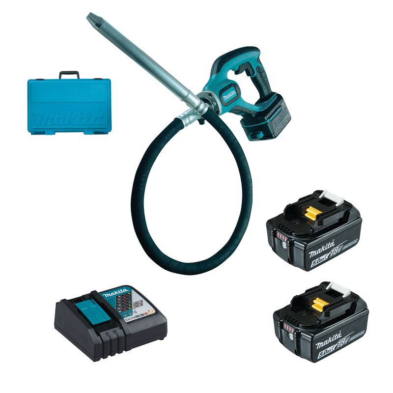 Betona vibrators Makita DVR450RTE; 18 V; 2x5,0 Ah akum.