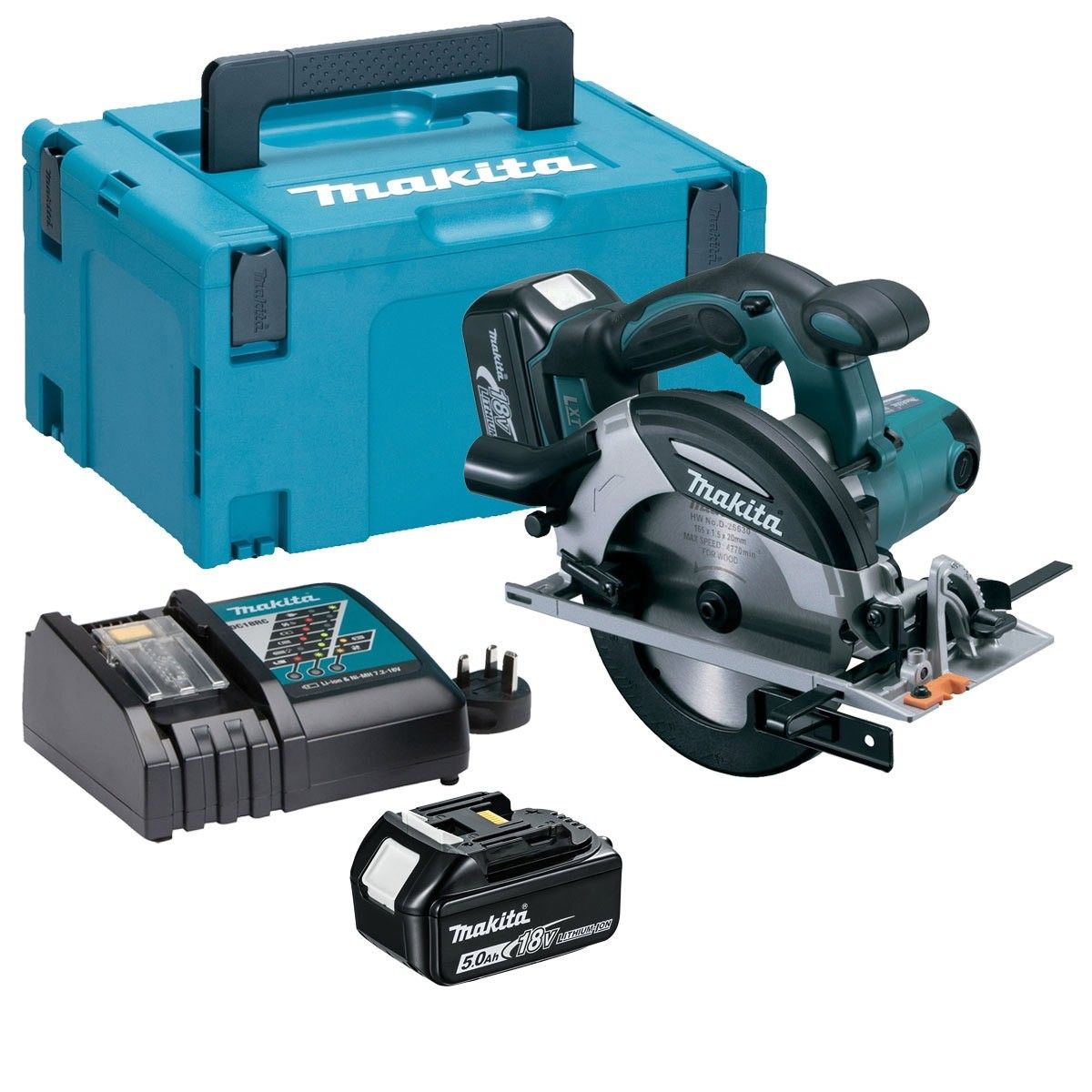Akumulatora ripzāģis Makita DHS630RTJ; 18 V; 2x5,0 Ah akum.