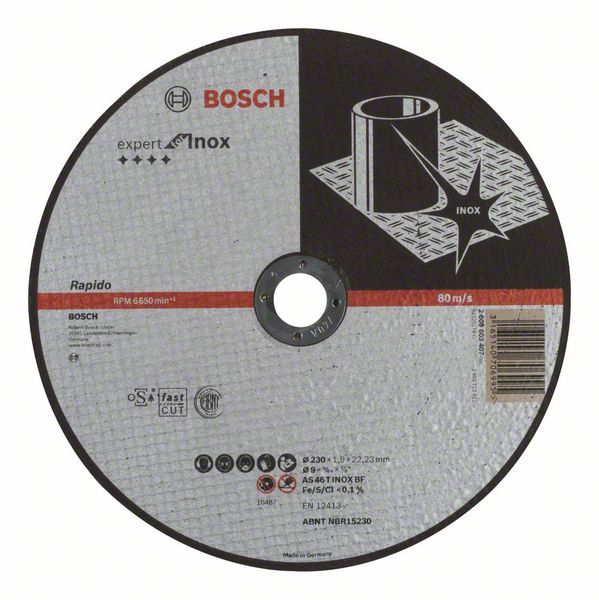 Abrazīvais griešanas disks Bosch; 230x1,9 mm metālam
