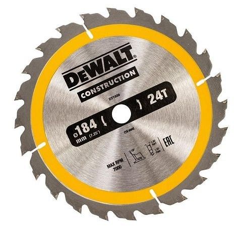 Griešanas disks kokam DeWalt; 184x1,8x16,0 mm; Z24; 16°