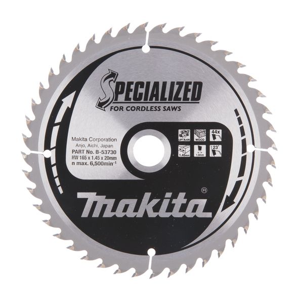 Griešanas disks kokam Makita; 165x2x20,0 mm; Z44; 18°