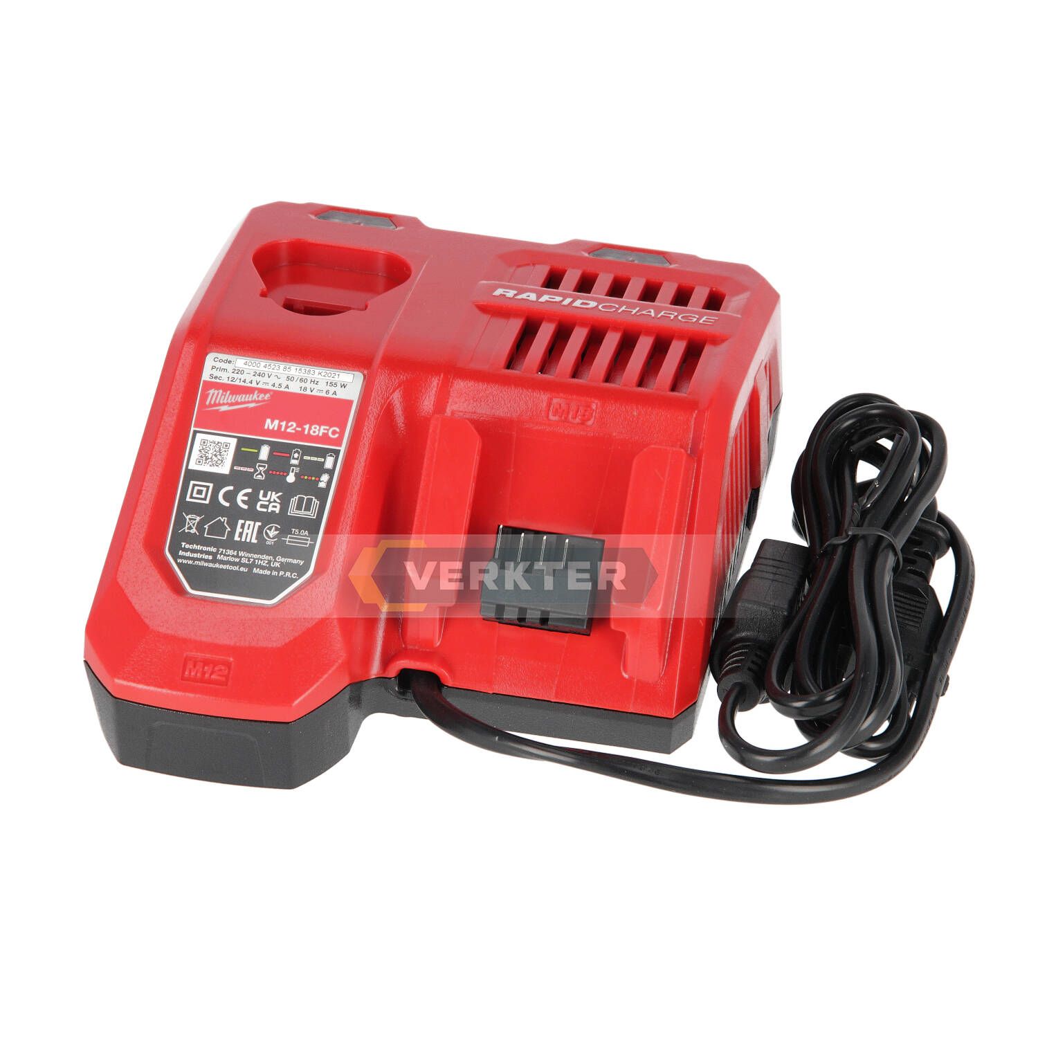 Ātrās uzlādes ierīce Milwaukee M12-18 FC; 12-18 V