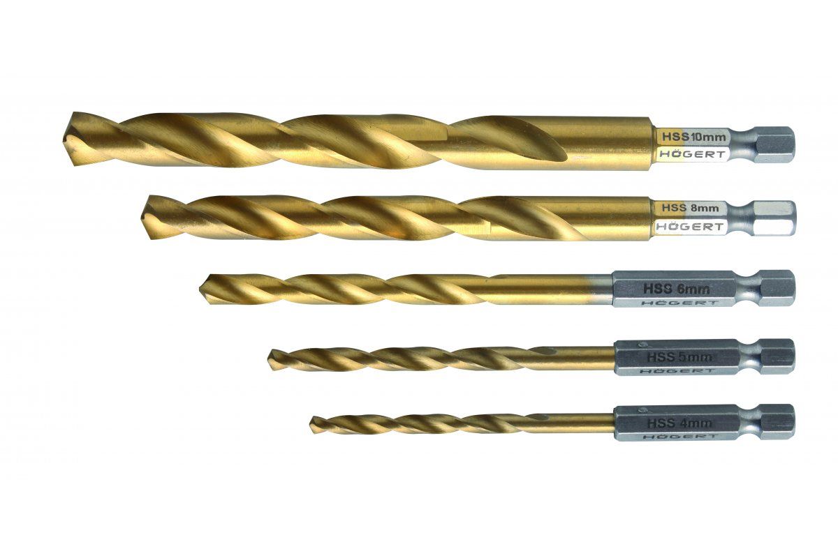 Metāla urbju komplekts Hogert HT6D180; 4-10 mm; 5 gab.