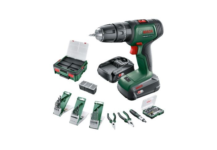 Akumulatora triecienurbjmašīna-skrūvgriezis Bosch UniversalImpact 18V; 18 V; 1x1,5/2,5 Ah akum. + piederumi