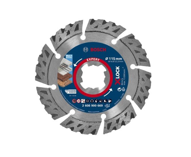 Dimanta griešanas disks Bosch 2608900669; 115x22,23 mm; X-Lock