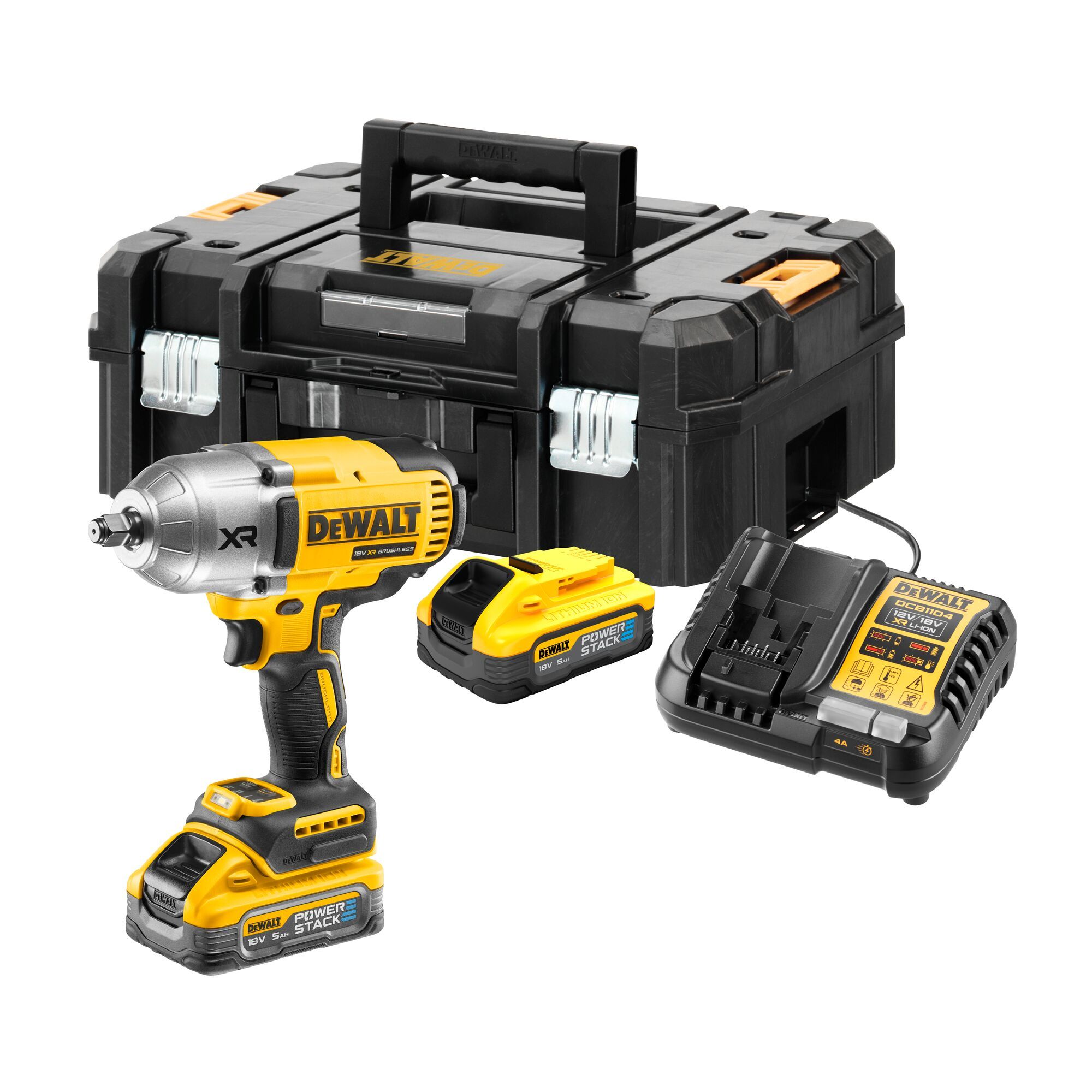 Triecienatslēga DeWalt DCF900H2T-QW; 18 V; 2x5,0 Ah akum.