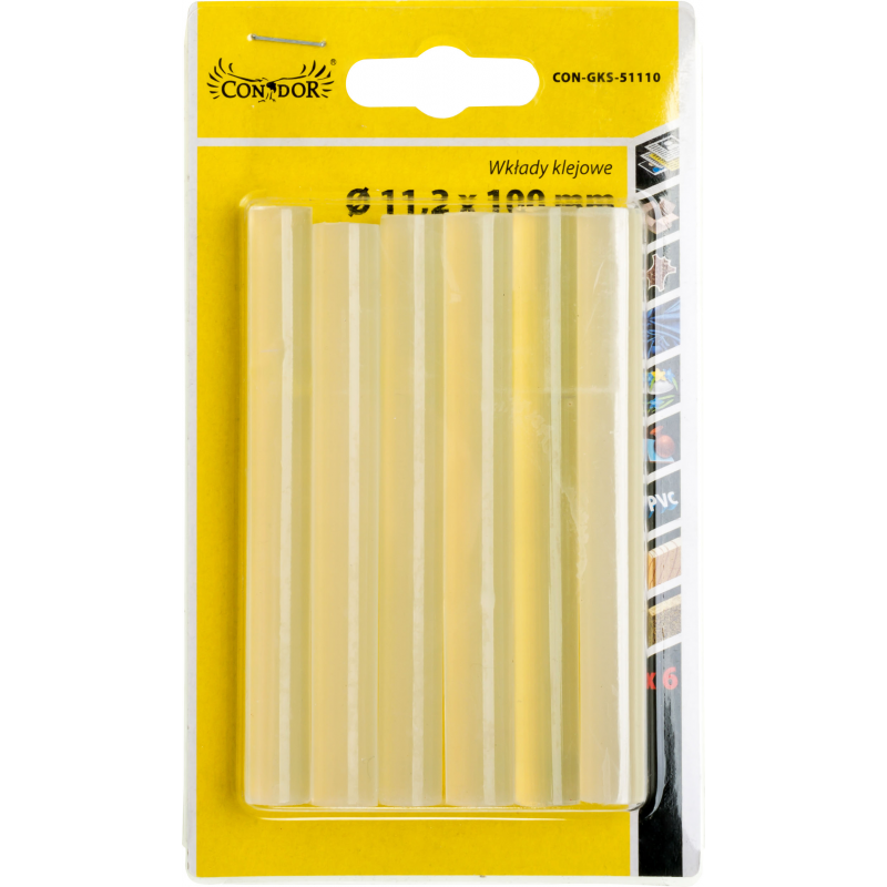 Līmes stienīši Condor CON-GKS-51110; 11,2x100 mm; 6 gab.
