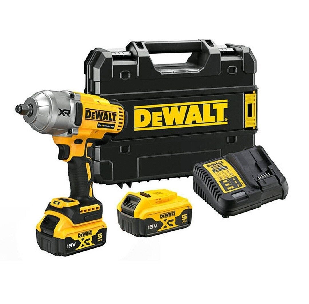 Triecienatslēga DeWalt DCF900P2T-QW; 18 V; 2x5,0 Ah akum.