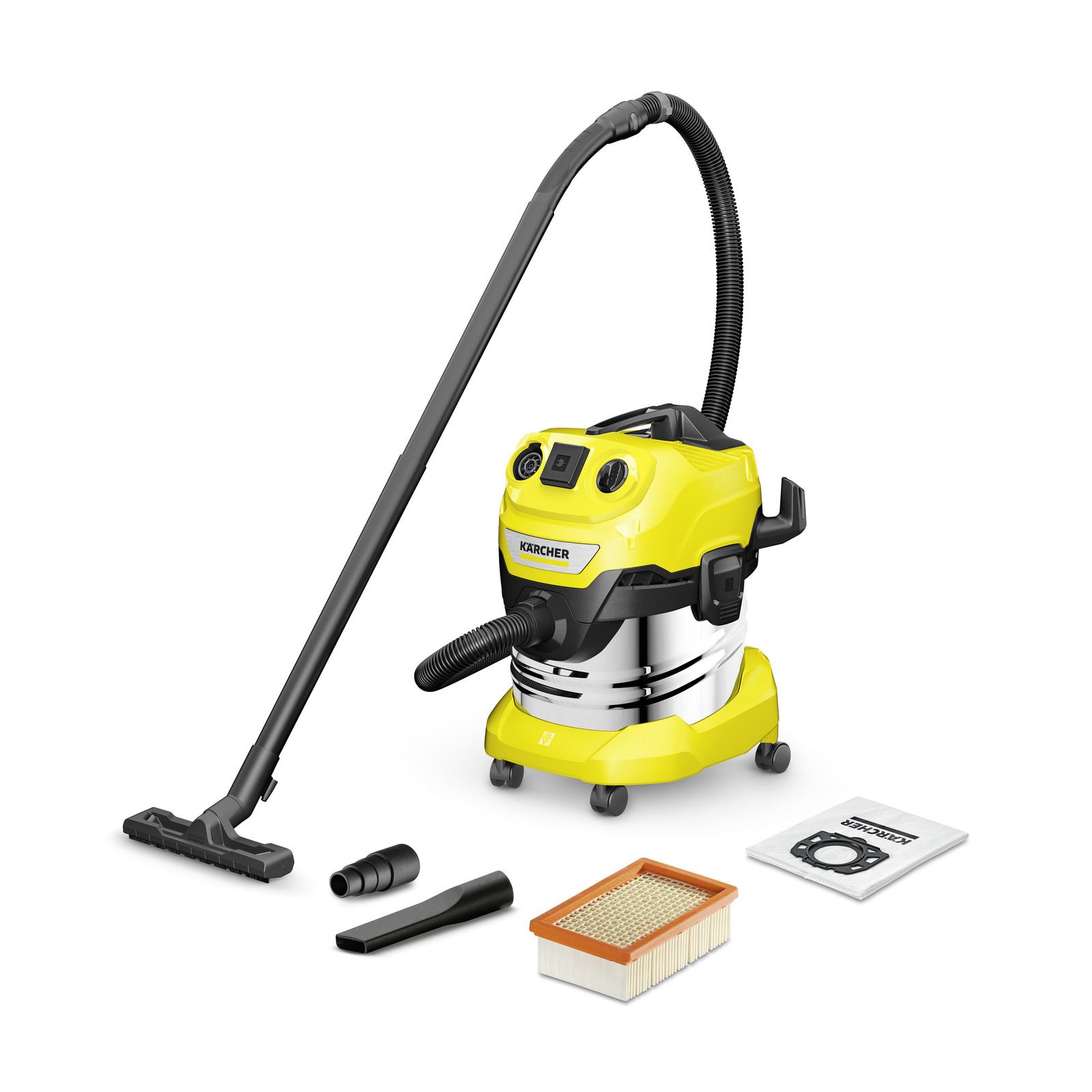 Sausās un mitrās tīrīšanas putekļsūcējs Karcher WD 4 P S V-20/5/22; 1000 W