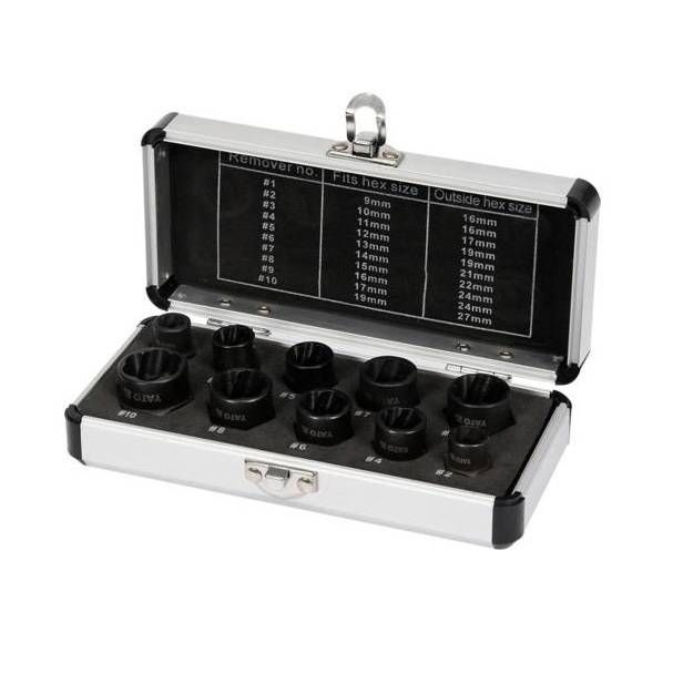 Uzgriežņa galviņu komplekts Yato YT-06031; 9-19 mm; 10 gab.