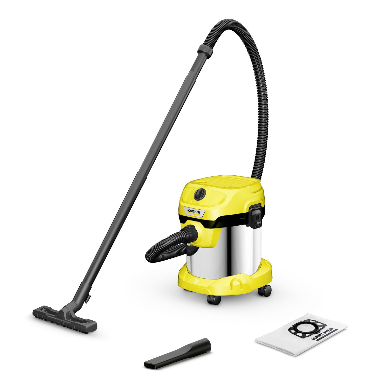 Sausās un mitrās tīrīšanas putekļsūcējs Karcher WD 2 PLUS S V-15/4/18
