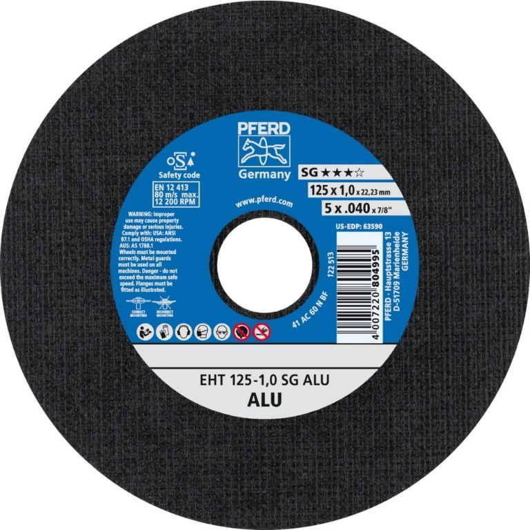 Abrazīvais griešanas disks PFERD 804995; 125 mm