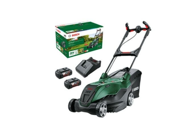 Akumulatora zāles pļāvējs Bosch AdvancedRotak 36V-44-750; 36 V; 2x4,0 Ah akum.