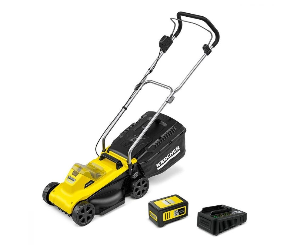 Akumulatora zāles pļāvējs Karcher LMO 2-18 Battery Set; 18 V; 1x5,0 Ah akum.