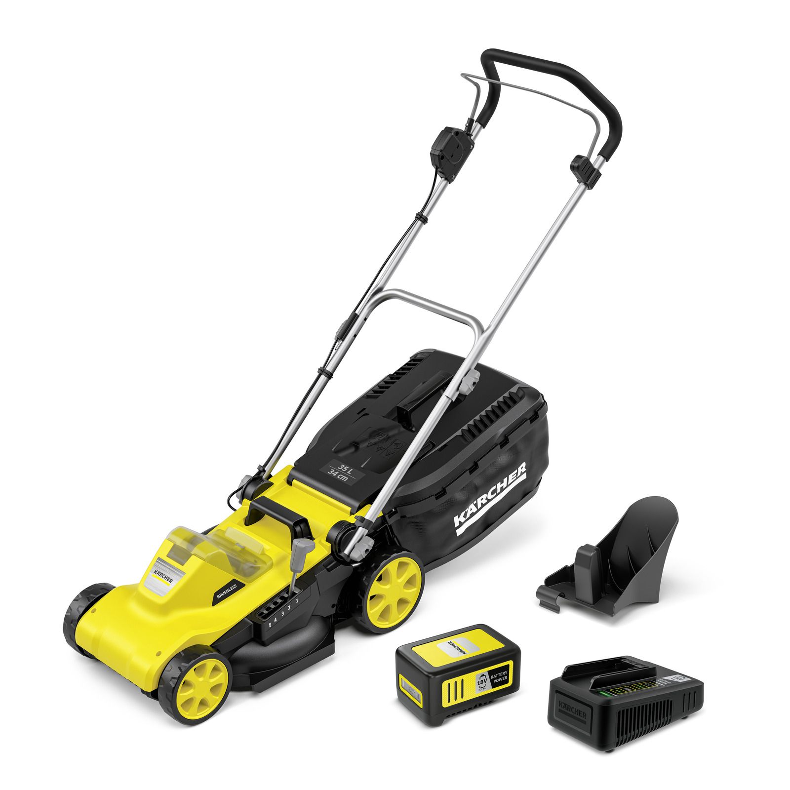Akumulatora zāles pļāvējs Karcher LMO 3-18 Battery Set; 18 V; 1x5,0 Ah akum.