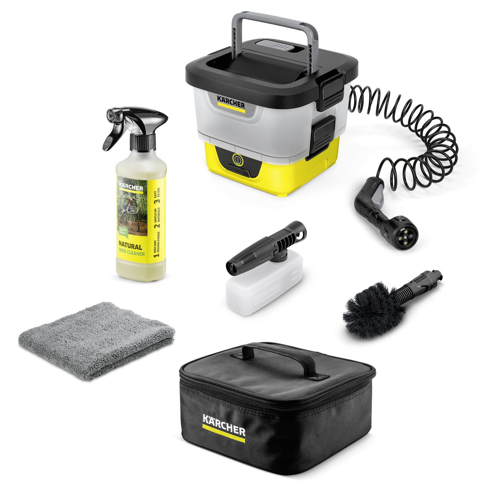 Pārnēsājams zema spiediena mazgātājs Karcher OC 4 + Bike Kit