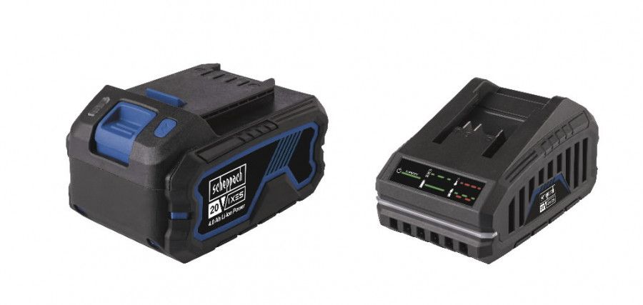 Akumulators Scheppach SBSK 4.0; 20 V; 4,0 Ah; Li-ion + lādētājs