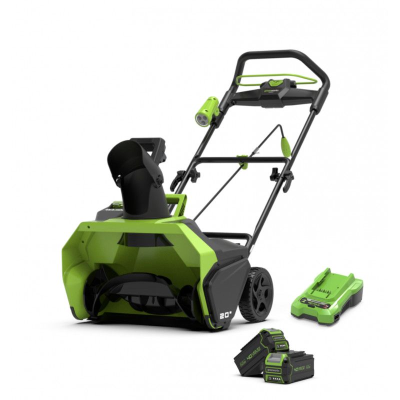 Sniega tīrītājs Greenworks GD40STK4X; 40 V; 2x4,0 Ah akum.