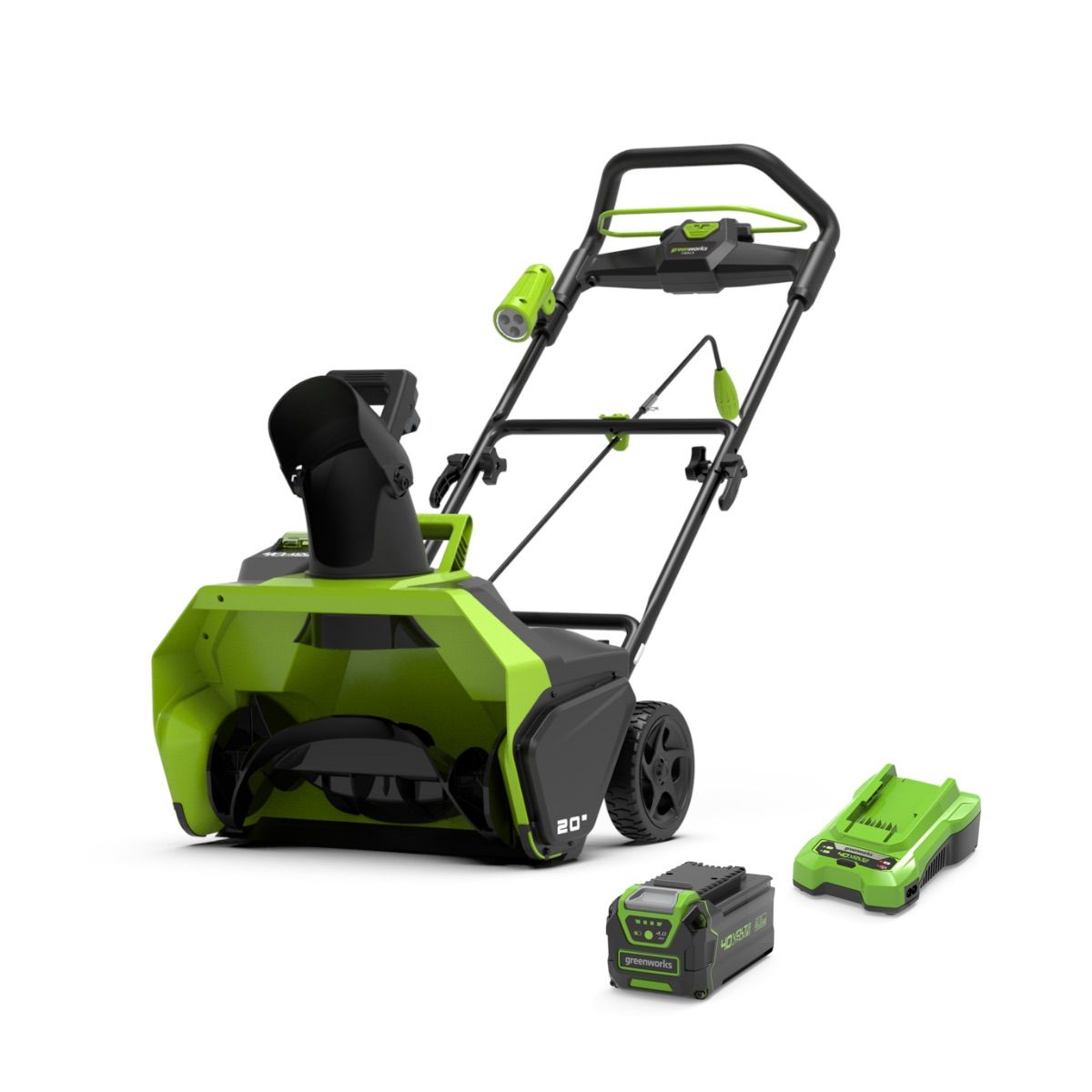 Sniega tīrītājs Greenworks GD40STK4; 40 V; 1x4,0 Ah akum.