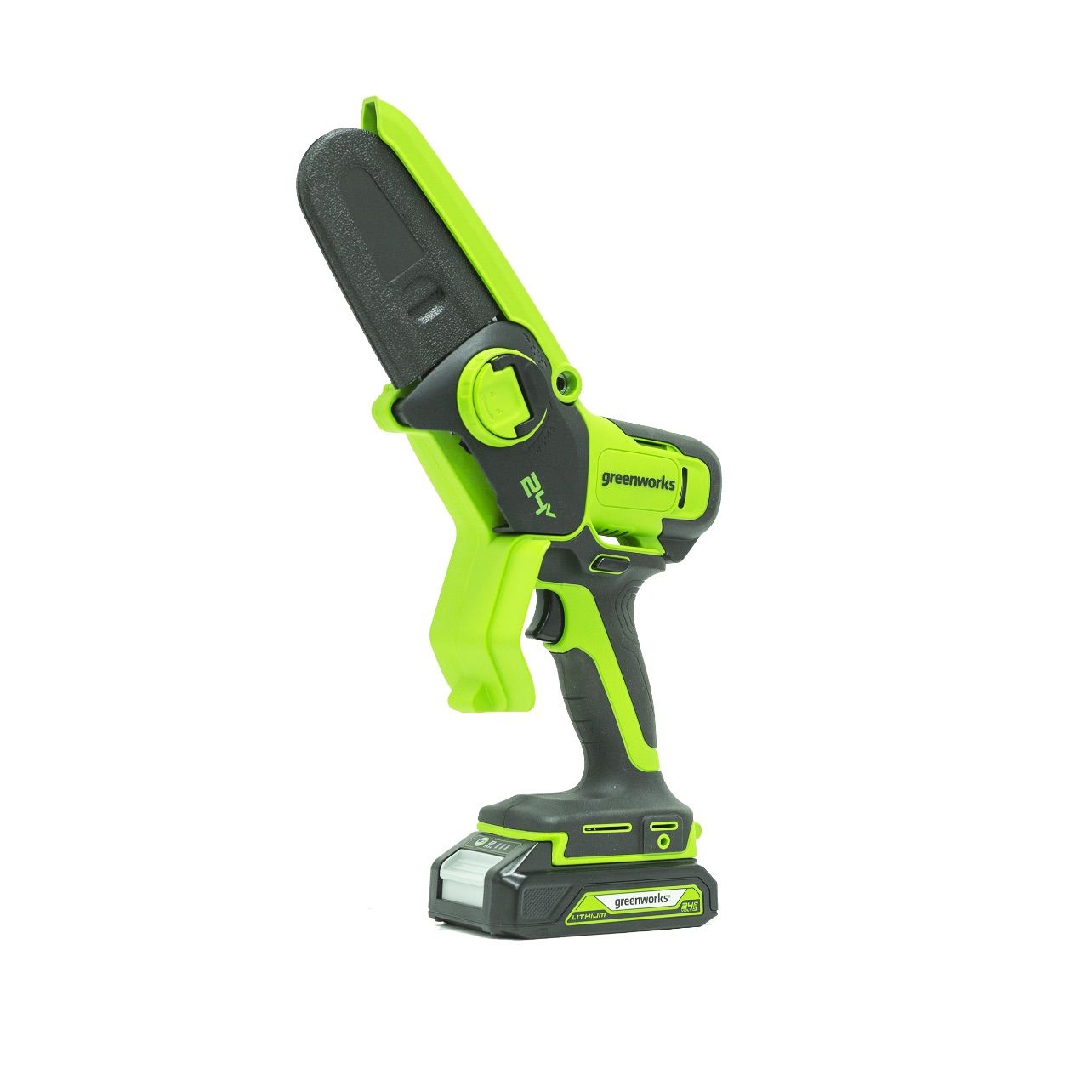 Ķēdes zāģis Greenworks G24MCS10; 24 V (bez akumulatora un lādētāja)