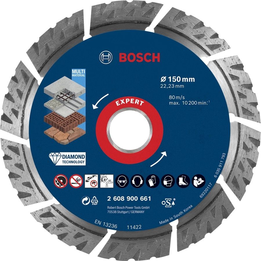 Dimanta griešanas disks Bosch 2608900661; 150 mm