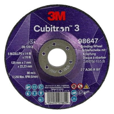 Slīpēšanas disks 3M Cubitron 3 A36 R BF; 125x7 mm