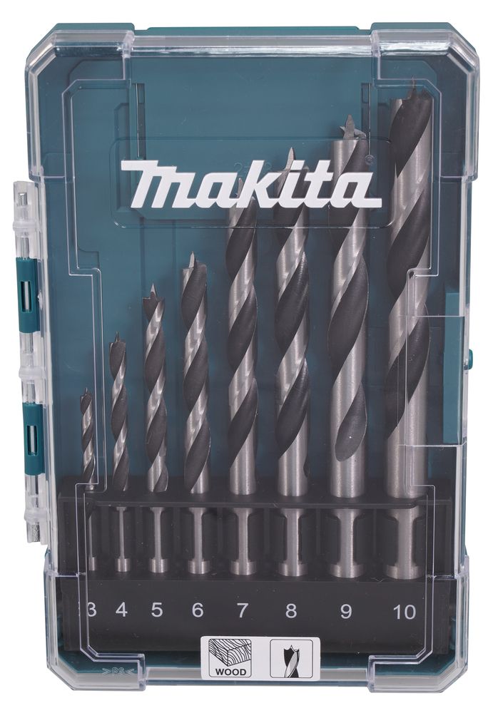Koka urbju komplekts Makita D-77257; 3-10 mm; 8 gab.